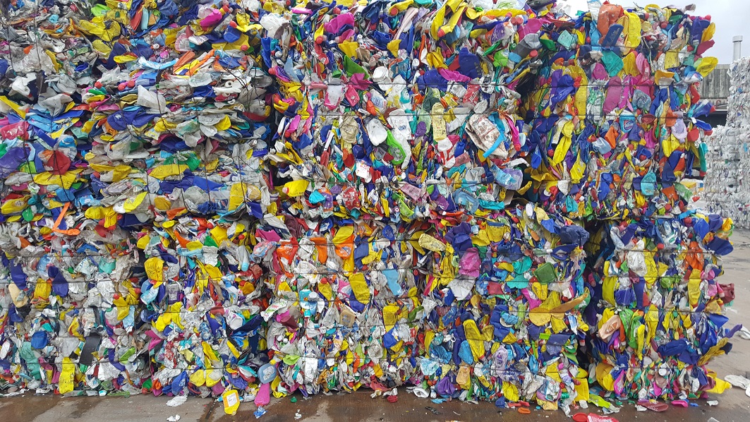 Mixed plastic bottles